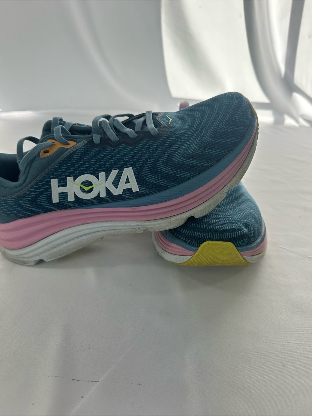 HOKA Women's Blue Pink Running Shoes 9.5